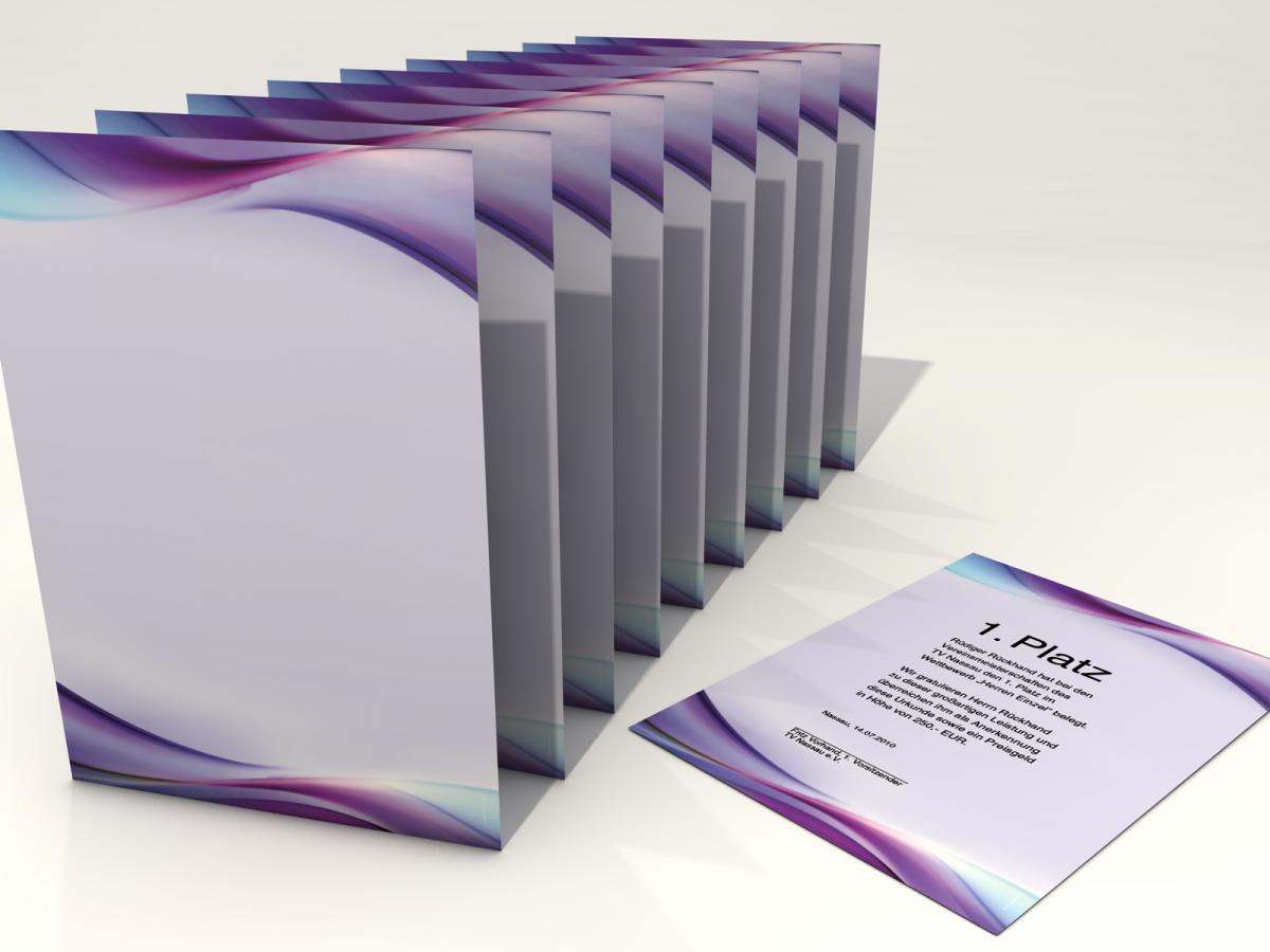 Certificate Paper  Aqua